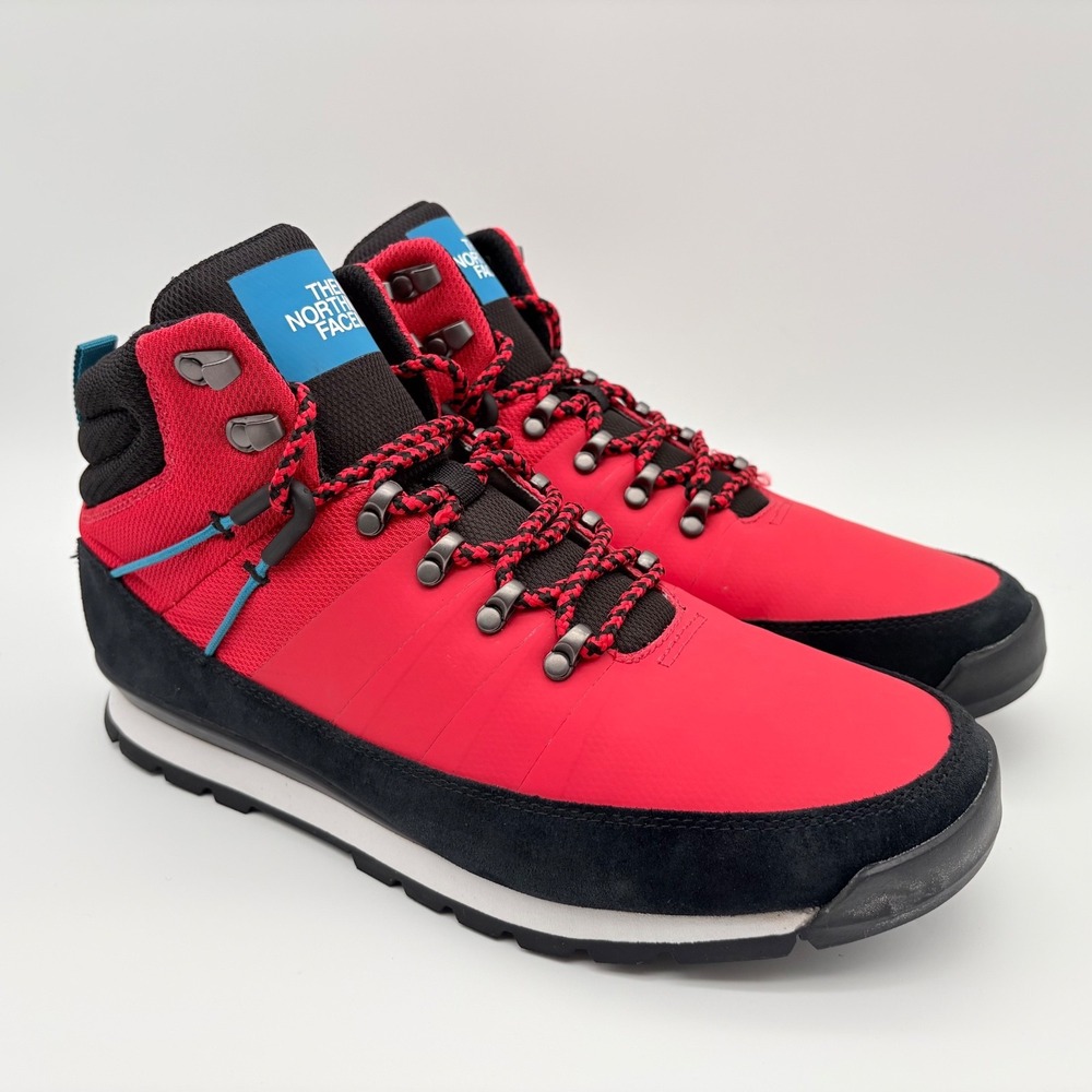 The North Face Back-To-Berkeley Mid Hiking Boots Mens Size 12 Red Black Lace Up